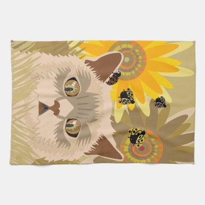 Too Many Ladybugs Neutral Hand Towel