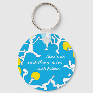 Too many Pilates Keychain, blue Keychain