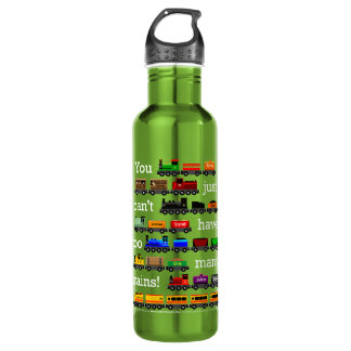 Too Many Trains Stainless Steel Water Bottle