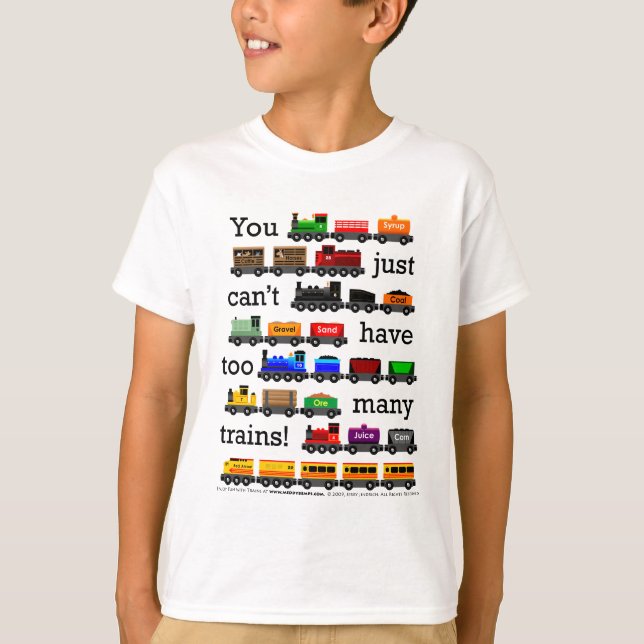 Too Many Trains T-Shirt (Front)