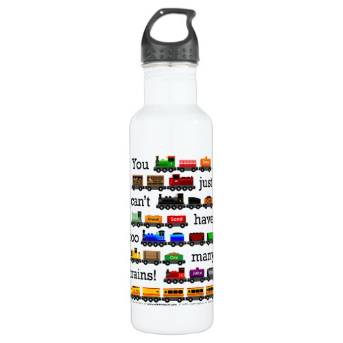 Too Many Trains Water Bottle