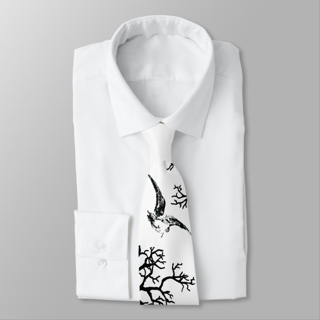 Too many woodcock neck tie (Tied)