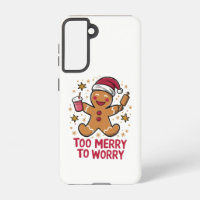 Too Merry To Worry Funny Gingerbread Christmas