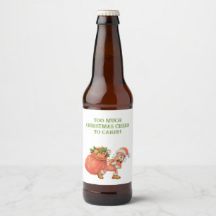Too much Christmas Cheer to Carry! Salami Beer Bottle Label