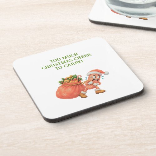 Too much Christmas Cheer to Carry! Salami Beverage Coaster