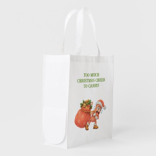 Too much Christmas Cheer to Carry! Salami Grocery Bag