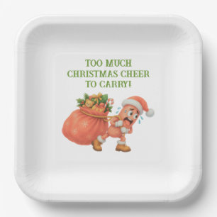 Too much Christmas Cheer to Carry! Salami Paper Plates