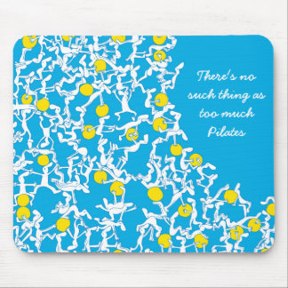 Too much Pilates mousemat, blue Mouse Pad
