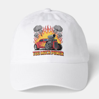 Too Much Power - Retro Hot Rod Cartoon Muscle Car Hat