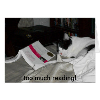 too much reading cards