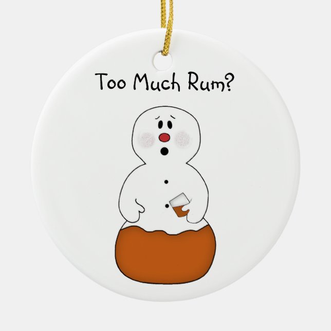 Too Much Rum Ornament (Front)