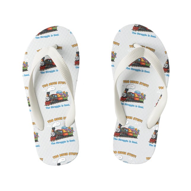 "Too Much Stuff" Happy Express Kid's Flip Flops (Footbed)