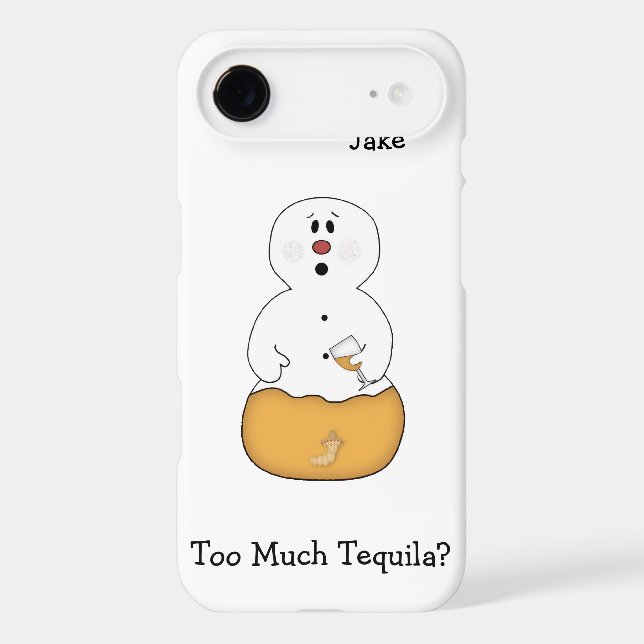 Too Much Tequila Snowman iPhone 7 Case (Back)