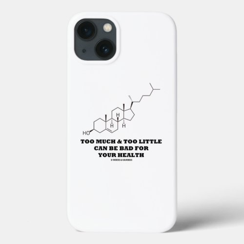 Too Much Too Little Bad For Health Cholesterol iPhone 13 Case