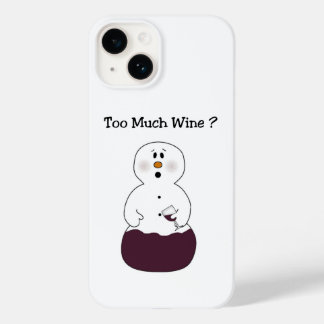 Too Much Wine Snowman Case-Mate iPhone 14 Case