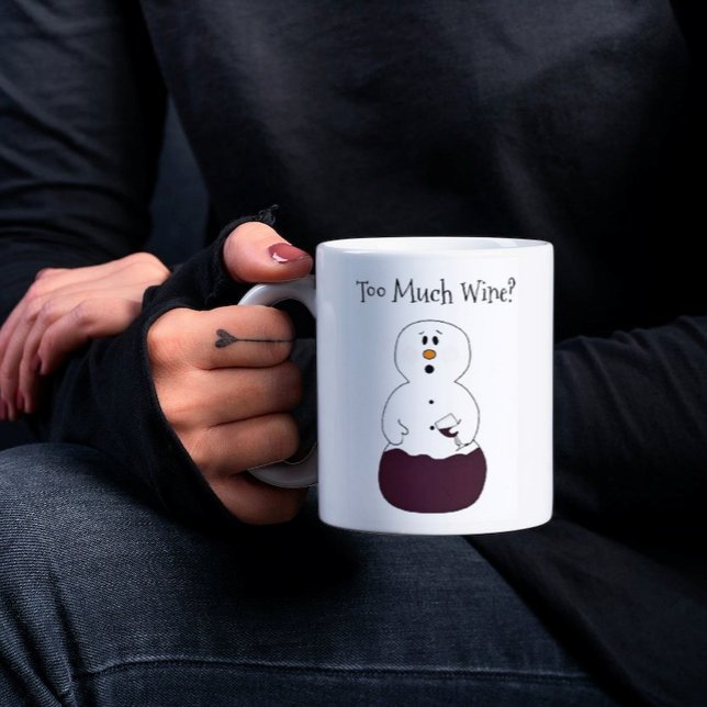 Too Much Wine Snowman Mug (Creator Uploaded)