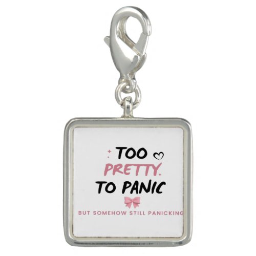 Too Pretty To Panic Sticker | Funny Coquette Menta Charm
