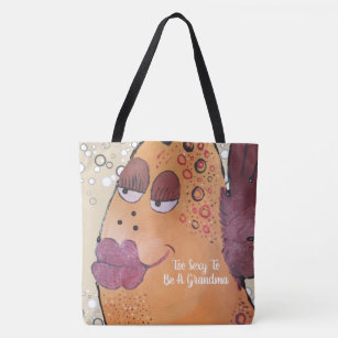 Y Grandma Gifts On Zazzle Too Y To Be A Grandma Flirty Fun Fish Tote Bag