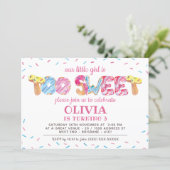 Too Sweet Candy Land Birthday Party Invitation (Standing Front)