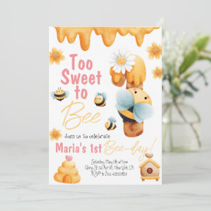 Too Sweet to be One Birthday Invitation