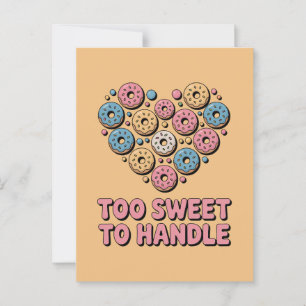 Too Sweet to Handle Donut Kids Postcard