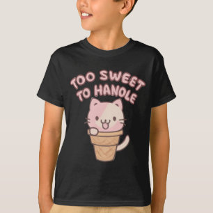 Too Sweet to Handle Kawaii Ice Cream Cat T-Shirt