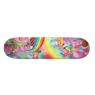 Too Too Yummy Rainbows Unicorn & Candy Skateboard