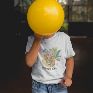 Too Wild to Be Five Lion Jungle Birthday Toddler T-shirt