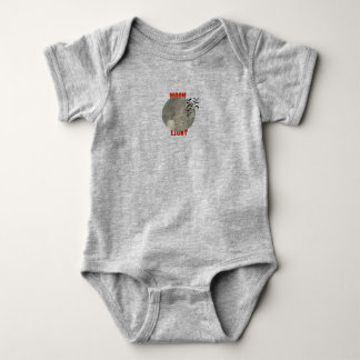 toodler grey romper with moon light design