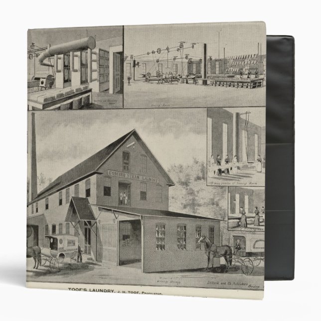 Toof's Laundry, Concord, NH 3 Ring Binder (Front/Inside)