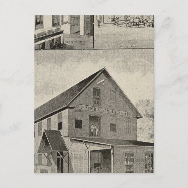 Toof's Laundry, Concord, NH Postcard (Front)