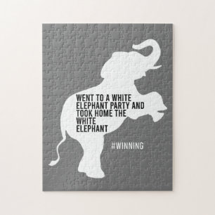 Took Home White Elephant Funny Jigsaw Puzzle