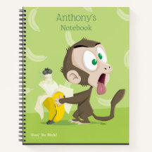 Tooky Monkey with Banana Notebook