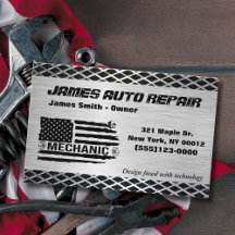 Tool American Flag Metal Design Car Auto Repair