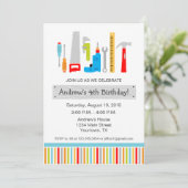 Tool Birthday Party Invitation | Zazzle