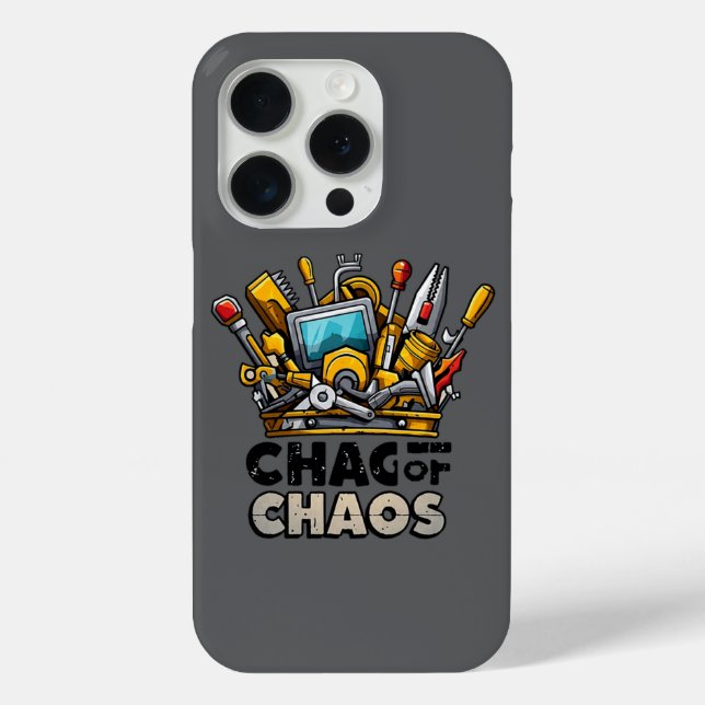 Tool Dad iPhone 15 Pro Case Funny Chaos King Gift (Back)