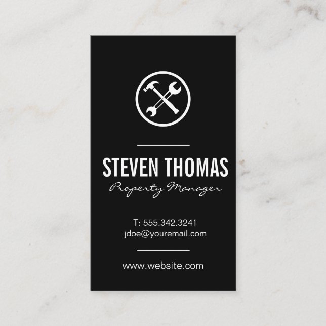 Tool Hardware | Wrench Hammer Business Card (Front)
