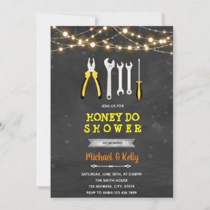 Tool honey do shower invitation