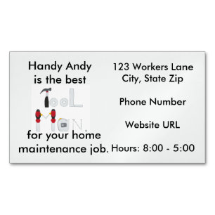 Tool Man Handyman Business Card Magnets