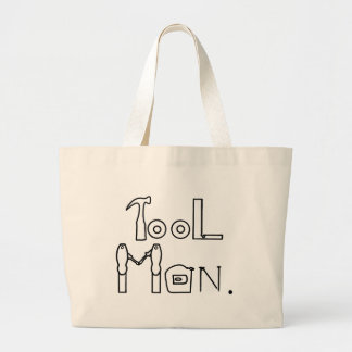 Tool Man Outline Drawing Tote Bags