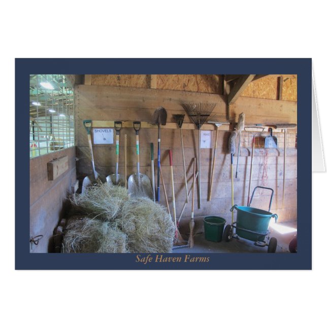 Tool Rack at Safe Haven Farms Cards (Front Horizontal)