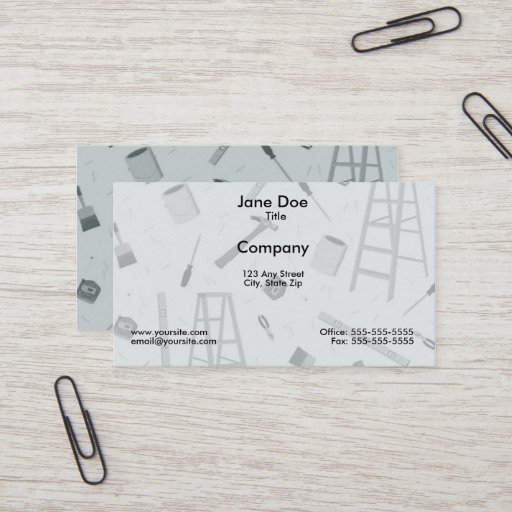 Customizable Tool Time Business Card