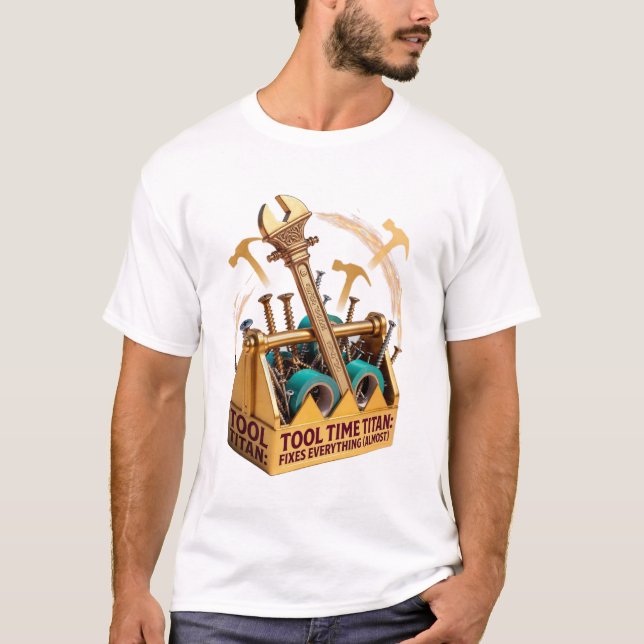 Tool Time Titan T Shirt, Funny Dad Gift T-Shirt (Front)