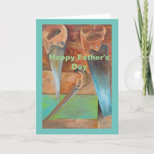 Tool Wall Painting Fathers Day Photo Card