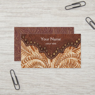 Tooled leather Business Card