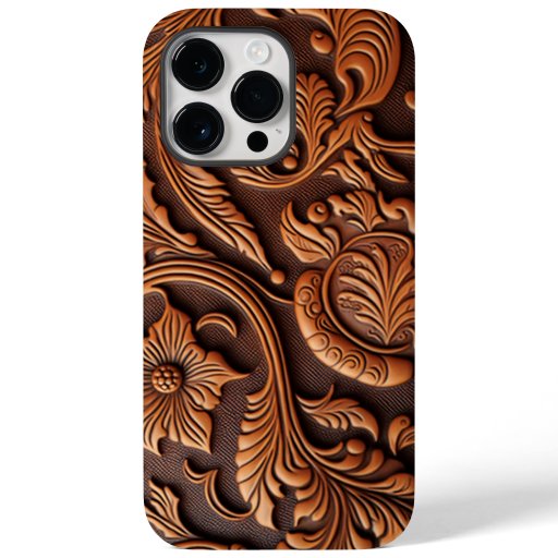 Tooled Leather Design Case-Mate iPhone 14 Pro Max Case