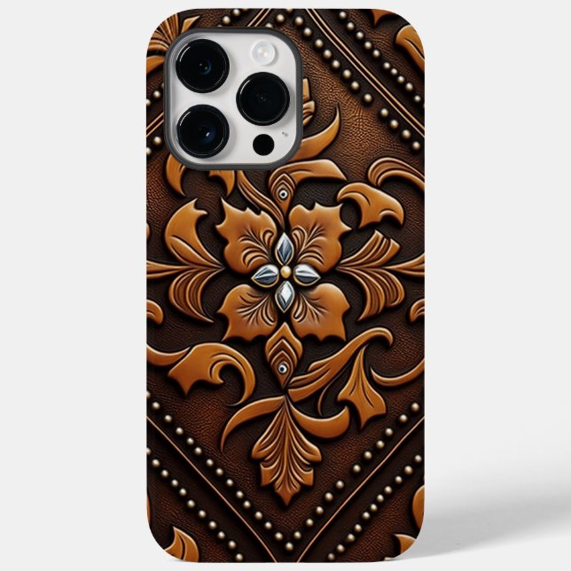 Tooled Leather Design Case-Mate iPhone Case (Back)