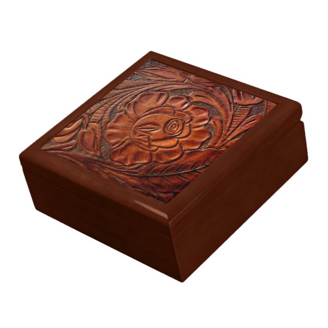 Tooled Leather Gift Box (Side)