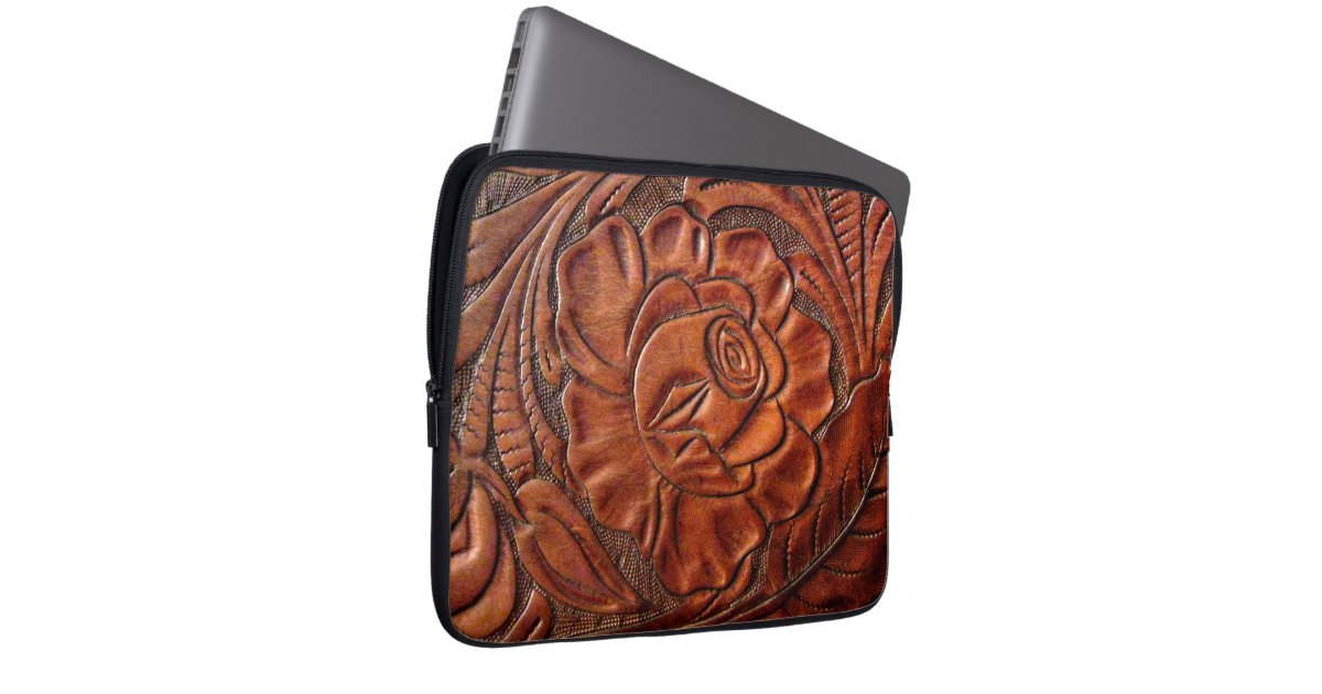 Tooled Leather Laptop Sleeve 13 Inch Zazzle