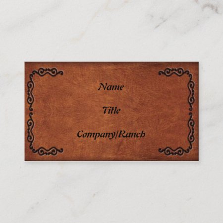 Tooled Leather Look Business Card 2